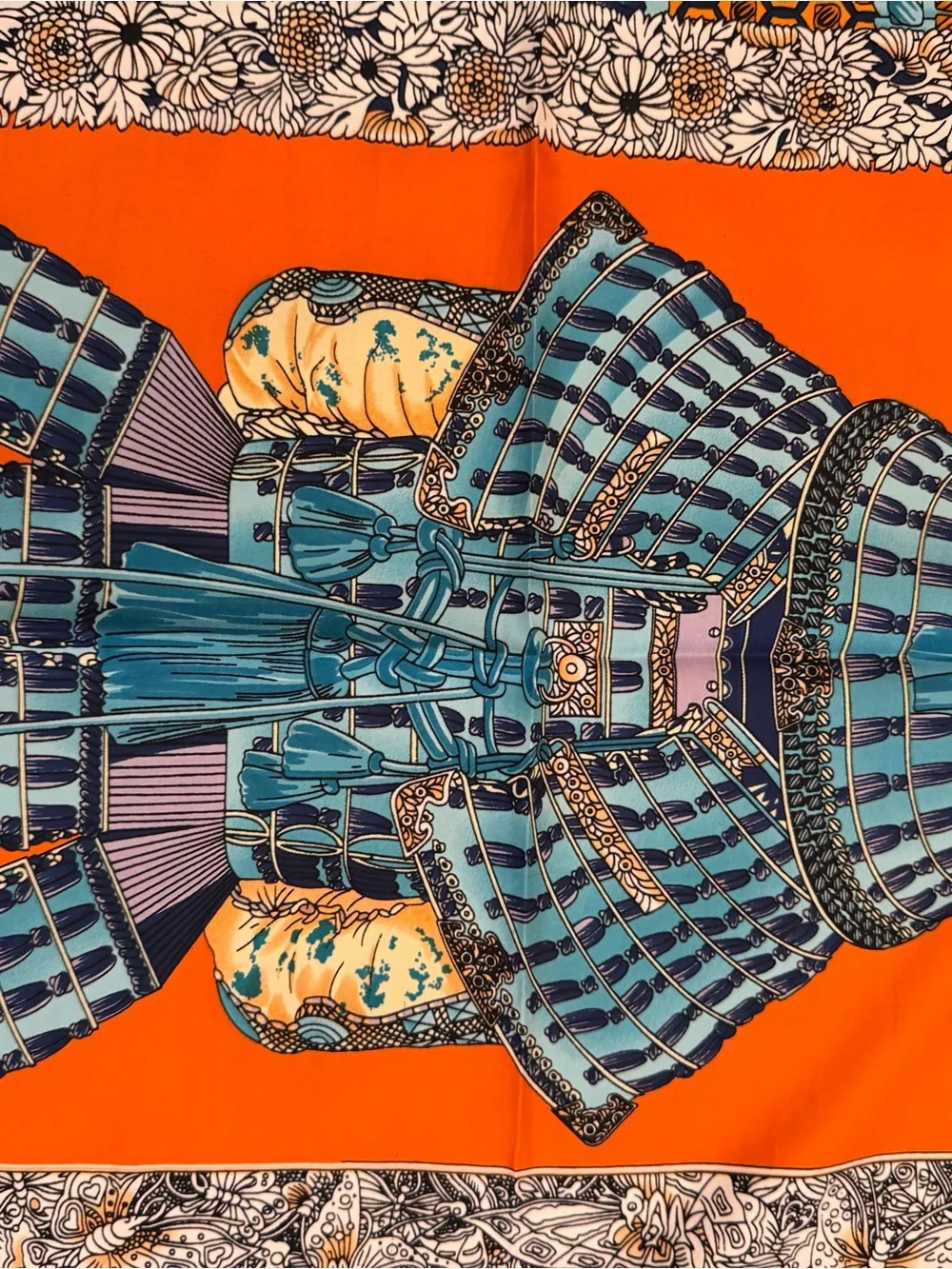 Luxury 90cm Silk Samurai Scarf